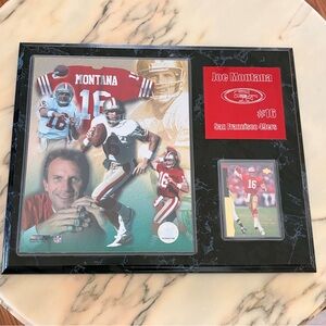 🏈 San Francisco 49er Joe Montana Framed Collage - Black